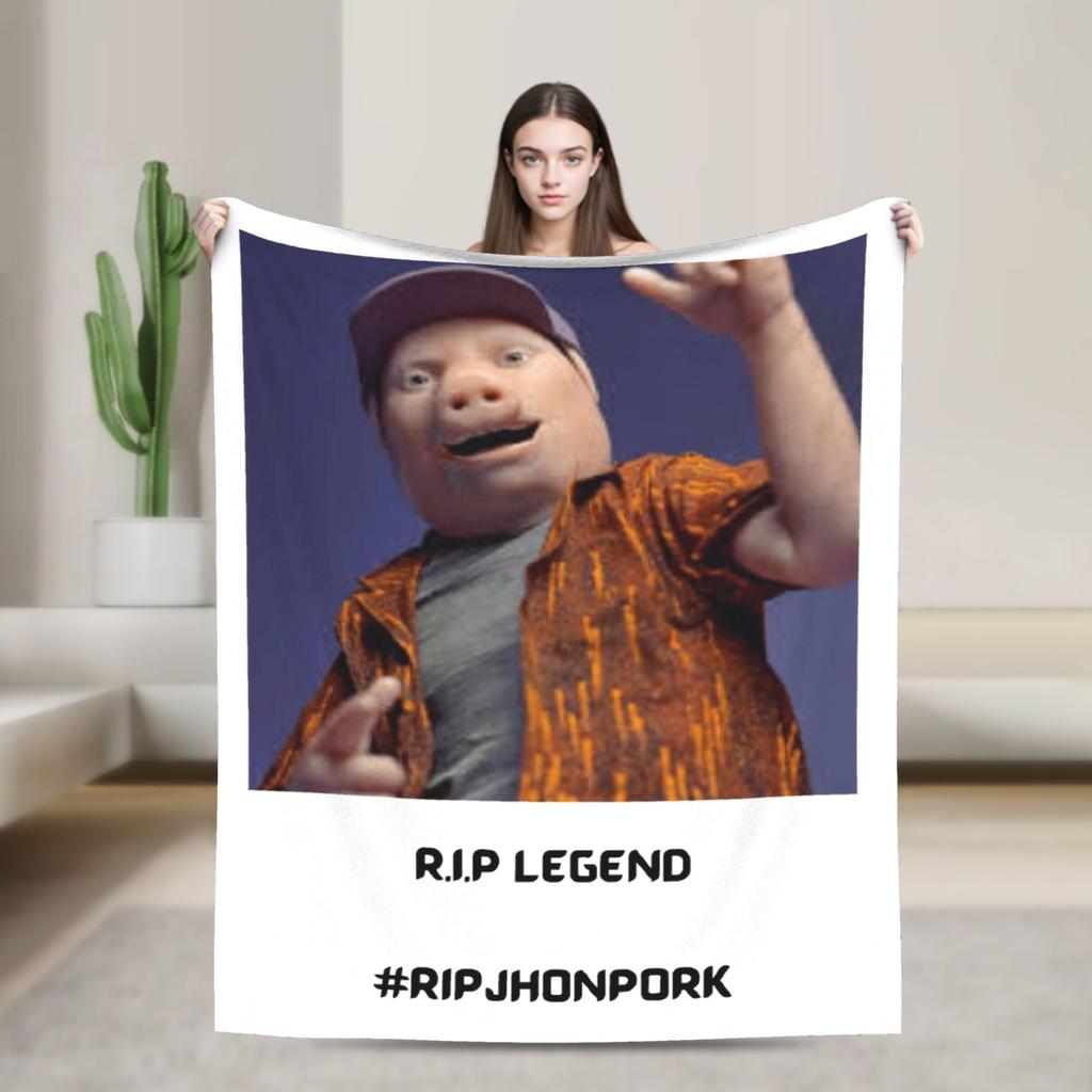 John Pork se setkává s velkým problémem 80. léta Dekorační fleecové textilie na přikrývky Přenosná lehká tenká deka na postel Kancelářská přikrývka