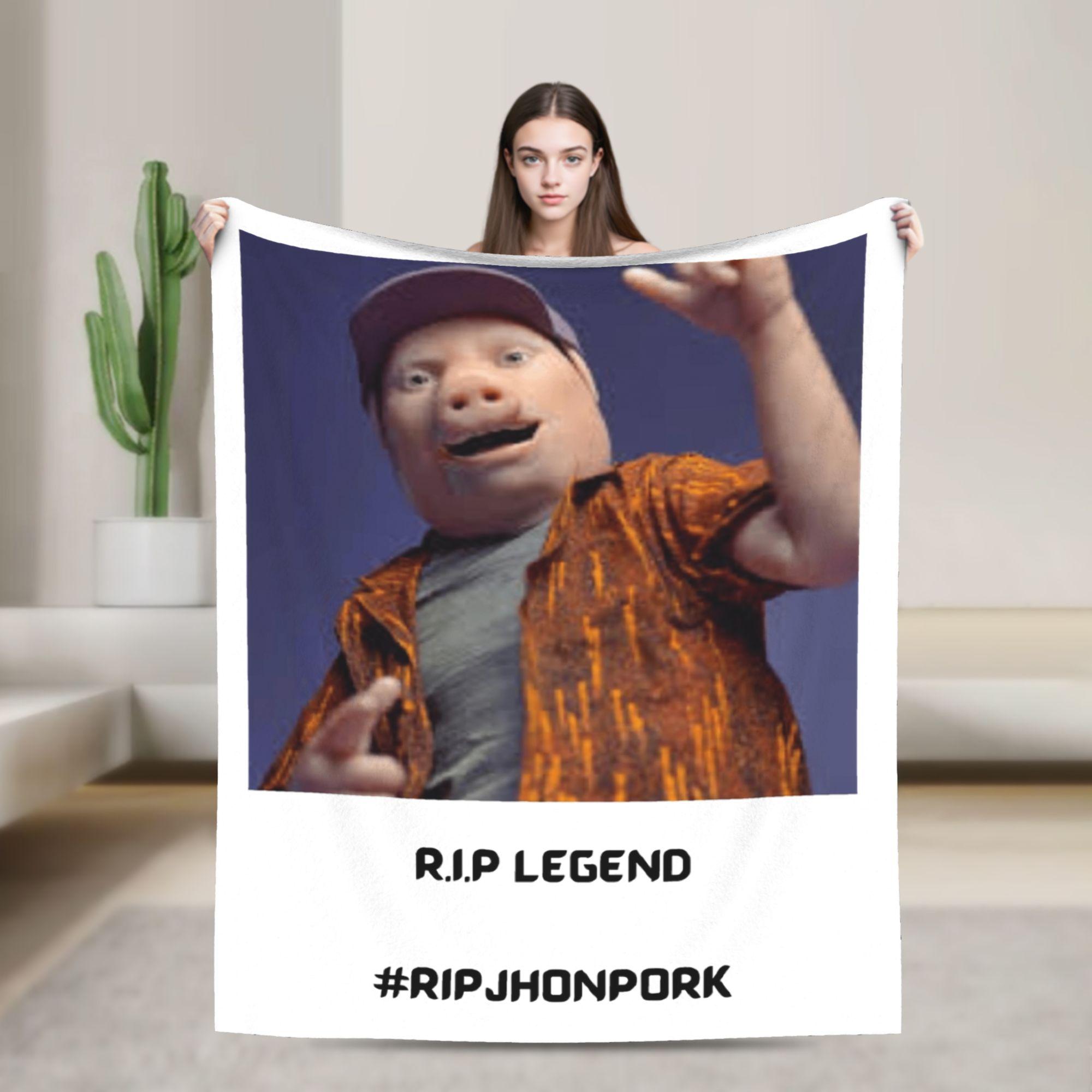 

Six Seven John Pork Blankets Velvet Print Multifunction Super Soft Throw Blanket for Sofa Office Rug Piece 100x150cm