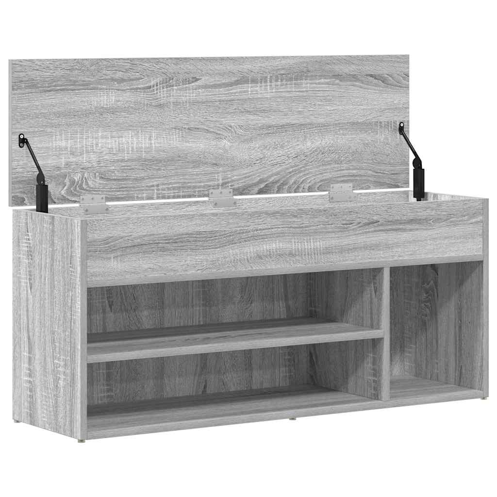 Shoe Bench Grey Sonoma 102 X 30.5 X 45 Cm Particleboard