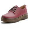 Retro Casual British Style Spring and Autumn Beef Tendon Black New Commuter Comfortable Mother Thick Bottom
