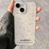 Fresh English Purple floral iPhone17Promax mobile phone case for Apple 16promax space case 15
