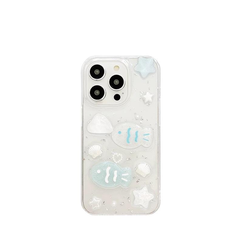 Ocean Shell Small Fish Phone Case for Honor 400, 300/100/70 Pro, X60x70i, Enjoy 70/60