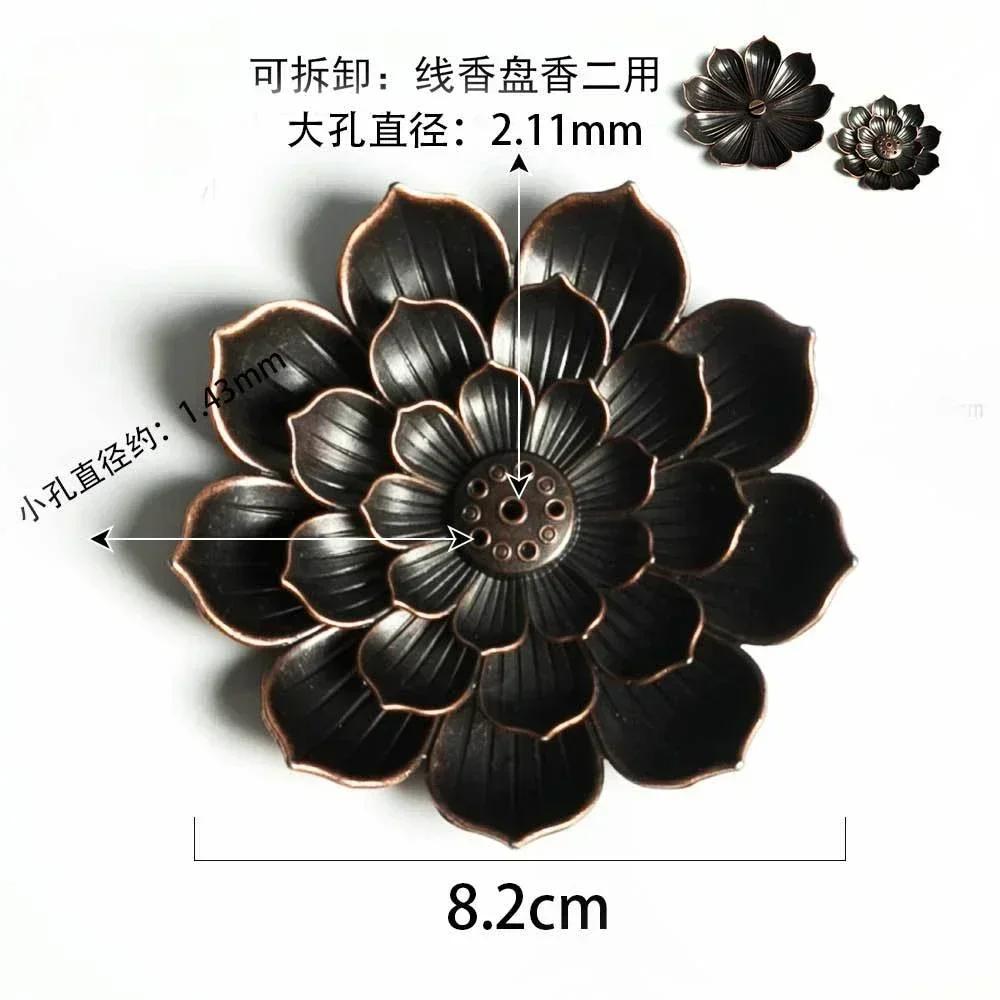 2pcs Incense Holder for Sticks Alloy Incense Burner Creative 3 Levels Lotus Incense Stick Holder and Detachable Ash Catcher