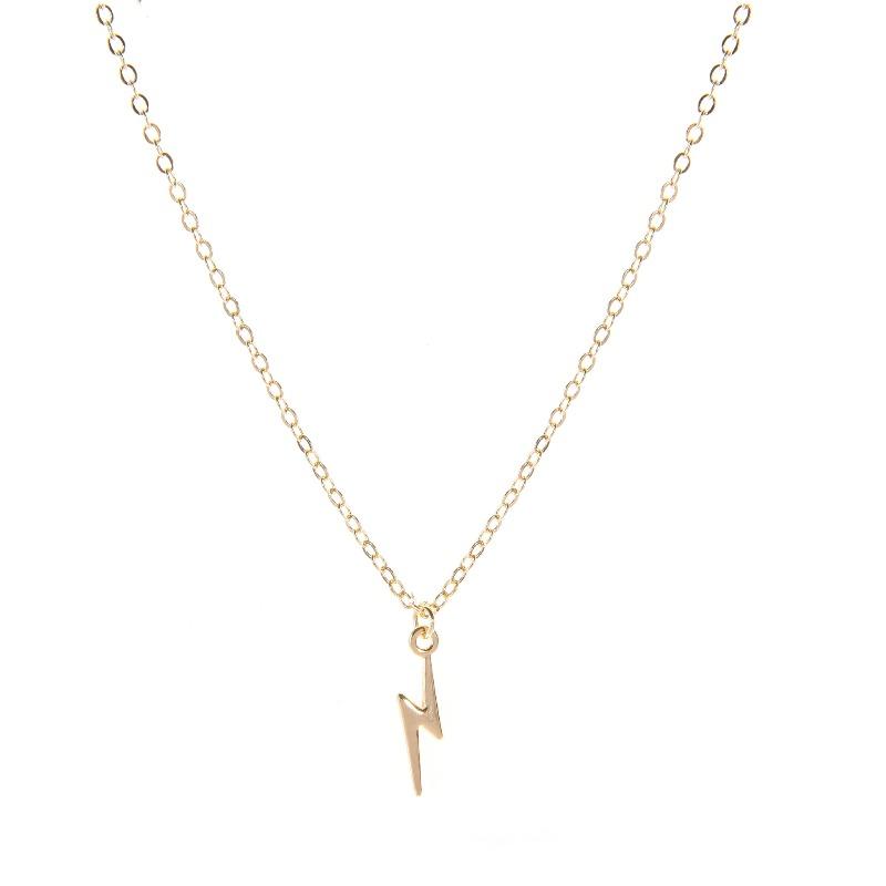Stainless Steel Necklace Hot Lightning Necklaces for Women Protection Pendants for Girlfriend Gifts Jewelry