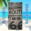 Towel Textile Bathrobe Beach Quick-Drying Lightweight Portable Camping Swim Pool Route 66 Travel