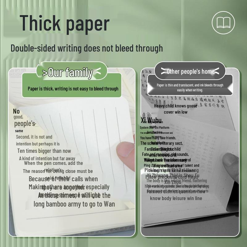 Office Student Notebook with Buckle - Paperback Diary for Homework