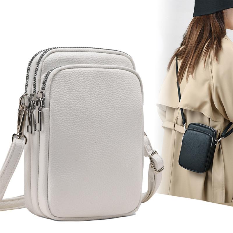 IELGY Ladies Messenger Bag Soft Leather Phone Bag