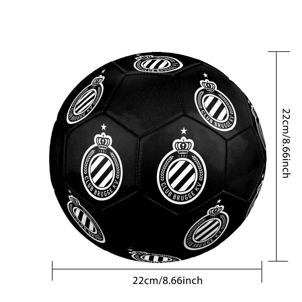 Pallone da Calcio Club Brugge KV Colorato Per Tutte le Età Cucito a Macchina PVC Pronto per la Competizione Resistente Alto Rimbalzo.TAGLIA5