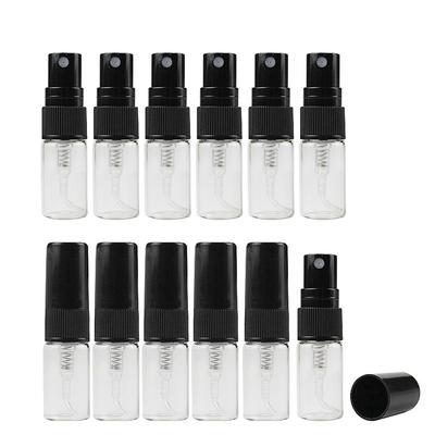 50 piezas 2ml 3ml 5ml 10ml Botella de Vidrio Vacía con Atomizador Muestras de Frascos de Vidrio Atomizador de Perfume Mini Portátil Botellas Recargables Viaje