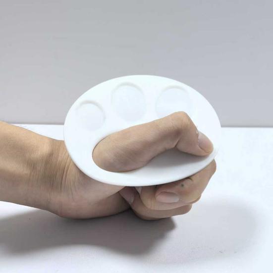Plastic Paint Tray 3D Printed Finger Palette with Hand Grip Easy To Clean Portable Painting Palette for Kids Artists Watercolor Acrylic Pigment Use