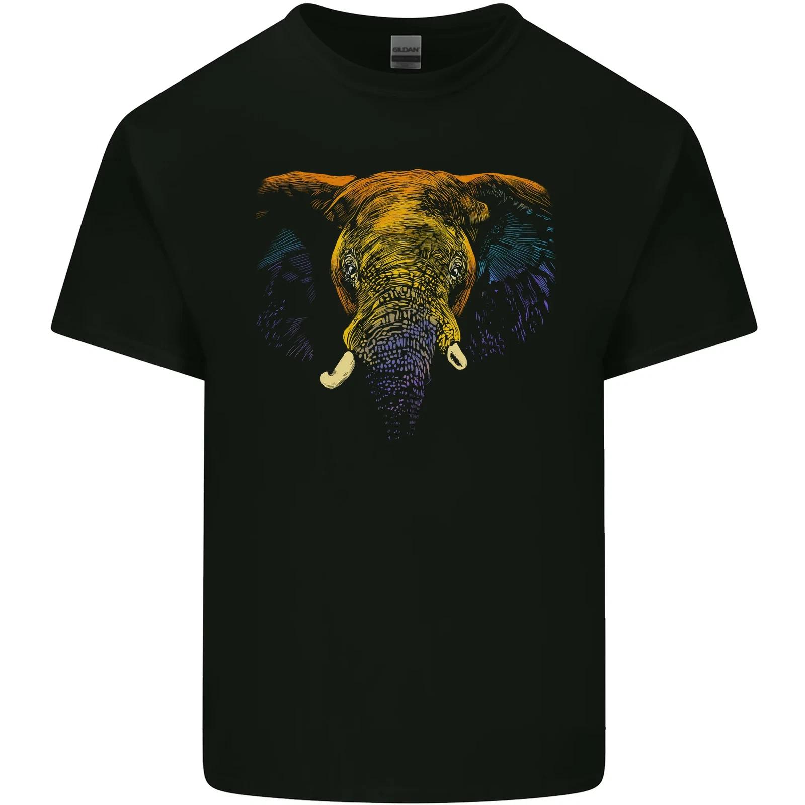 A Colourful Elephant Kids T-Shirt Childrens M