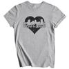 Retro Fort Worth Texas Skyline Heart Distressed T-Shirt