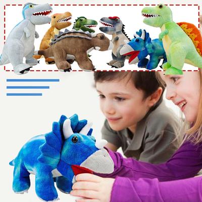 Handpuppen Dinosaurier-Handpuppen für Kinder, Spielzeugpuppen Dinosaurier-Plüschpuppe Gefüllte Puppe Geschichtenspielzeug Fingerpuppe Dinosaurier-Spielzeug für Kinder
