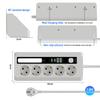 European Touch Night Light Power Strip: Triangle Wall Corner Extension Cord