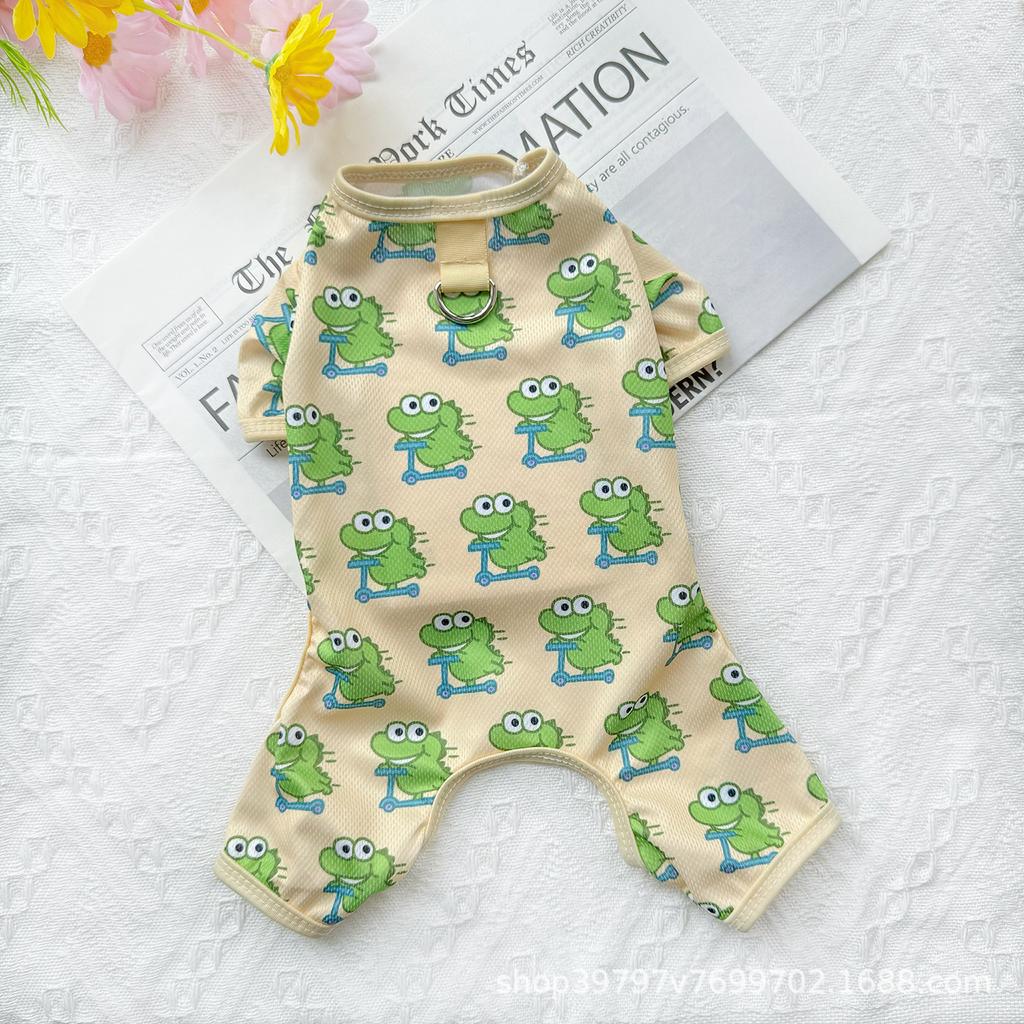 ins wind pet dog summer clothing thin four-legged clothing cool mesh breathable cat cool clothing going out