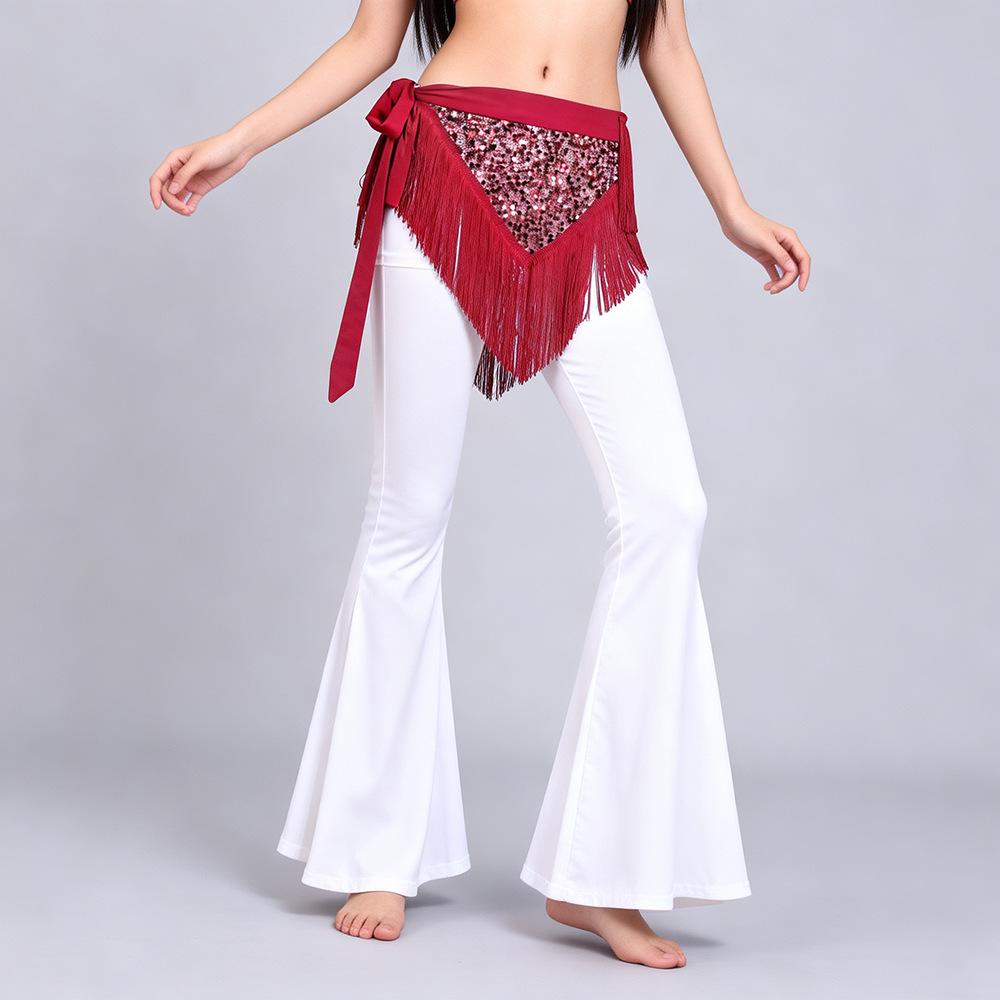 Sequin Fringe Belly Dance Hip Scarf for Eastern, Jazz, and Indian Dance Performances
