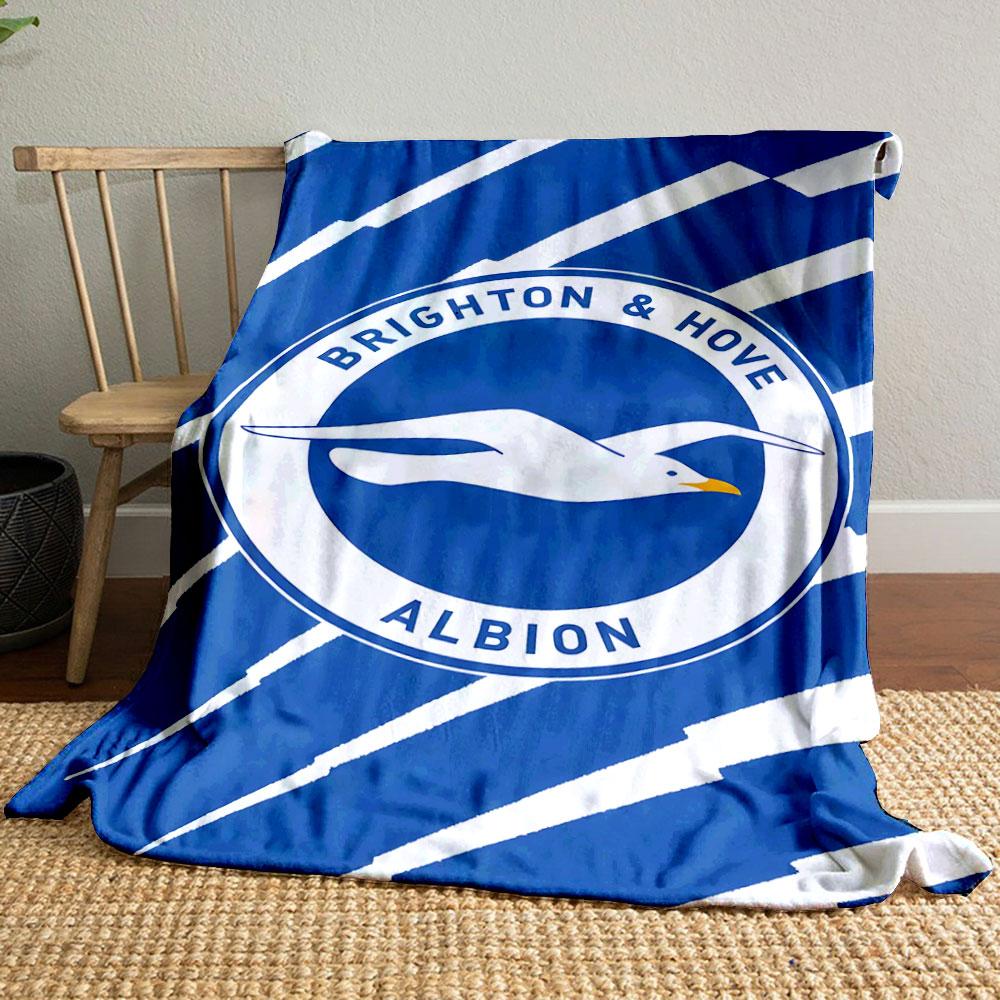 Brighton & Hove Albion Logo Blanket print blanket soft and cozy perfect for the living room bed sofa or a nap,gift