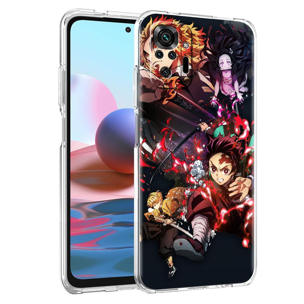 Anime Demon Slayer Weiche Klarsichthülle Für Xiaomi Redmi Note 10 9 8 Pro 9S 10S 8T 9A 9C K40 7 9T 8A Stoßfeste Silikon-Handyhülle
