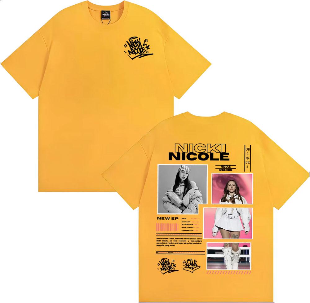 Singer Nicki Nicole Album Tour 2025 Merch T-shirts Men Women Fashion Trending Harajuku T Shirt Summer Tops O-Neck Loose T-shirt
