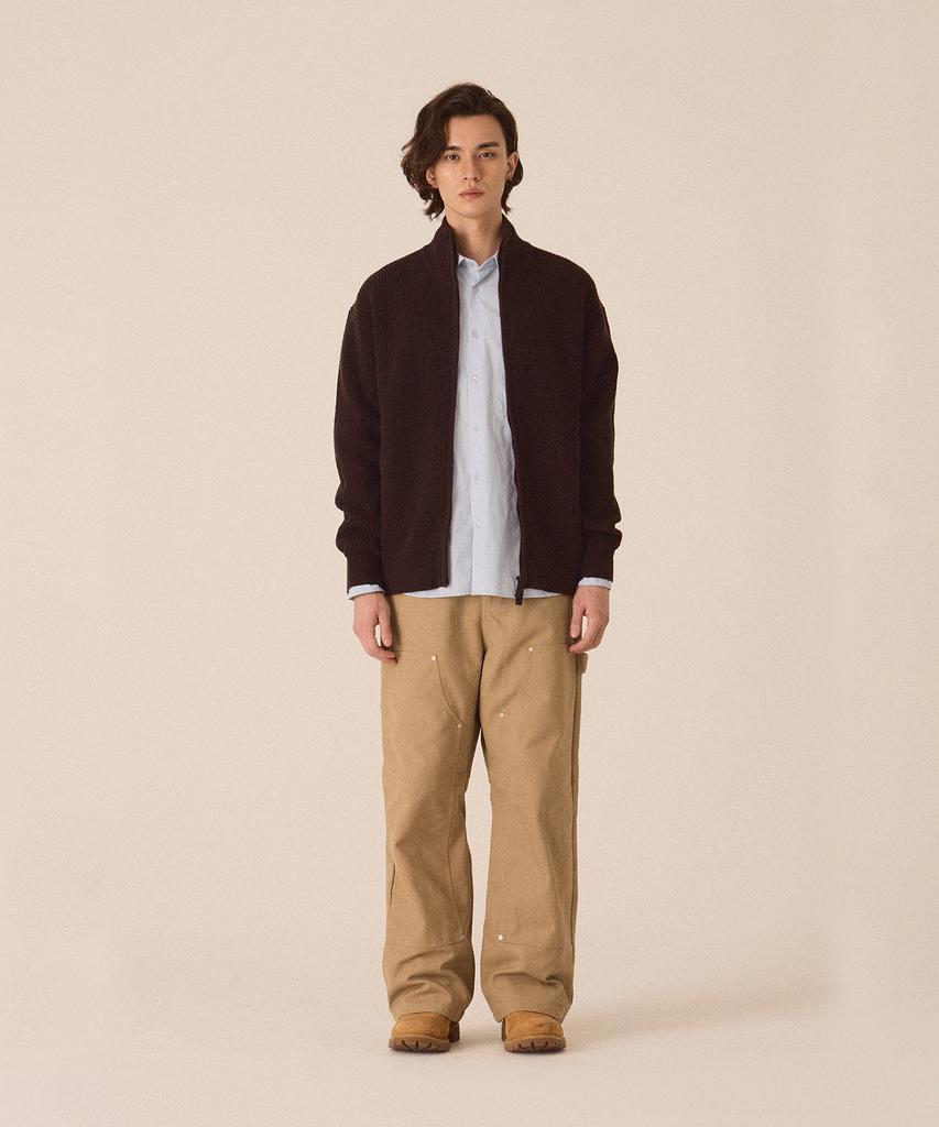 Cutz Two-Way Zip-Up Knit Cardigan - 4 Colors