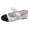 Zapatos planos Mary Jane versátiles y cómodos estilo Xiaoxiangfeng con lazo para mujer, nuevos de primavera 2025, zapatos de ballet bajos y suaves