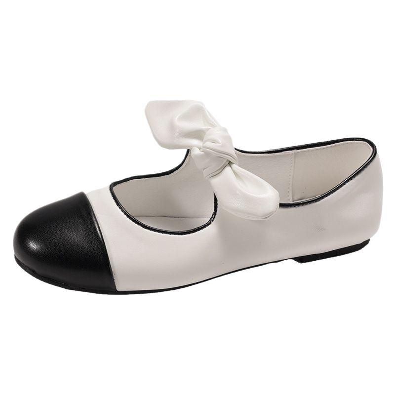 Zapatos planos Mary Jane versátiles y cómodos estilo Xiaoxiangfeng con lazo para mujer, nuevos de primavera 2025, zapatos de ballet bajos y suaves