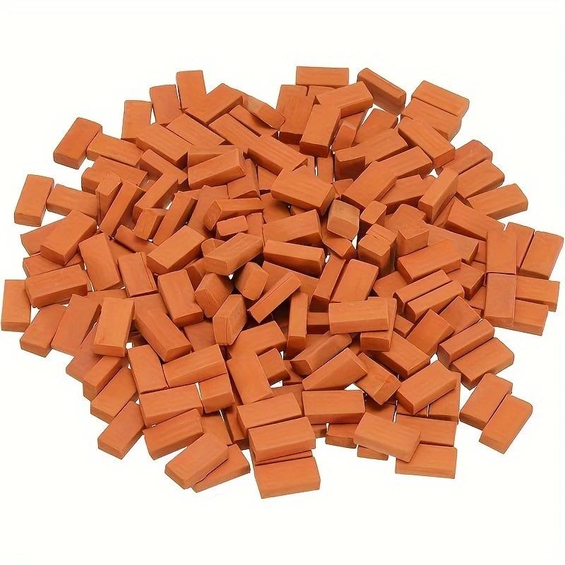 150/250 pieces gray mini wall tiles miniature brick statue model brick building set fake bricks for garden landscape accessories
