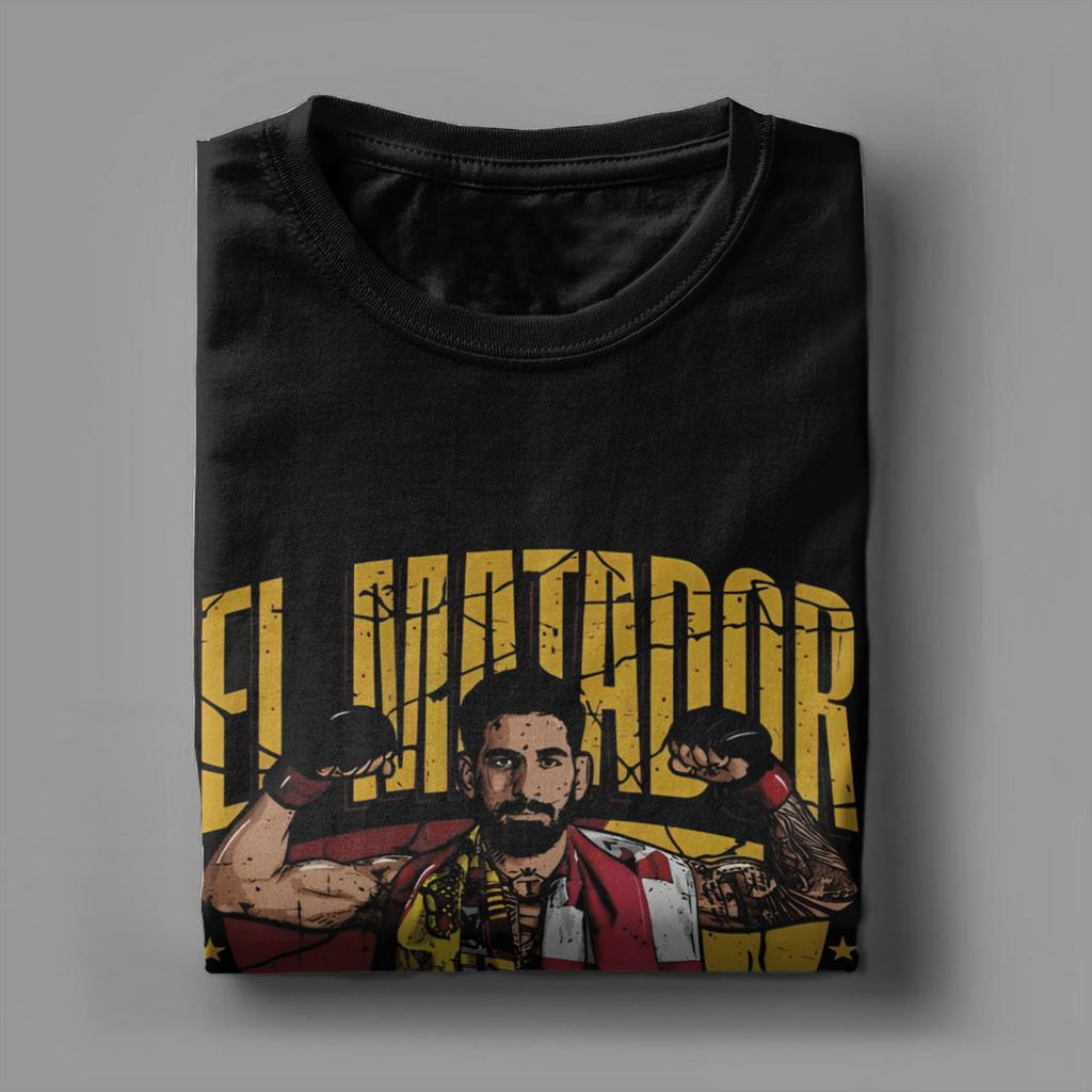 Ilia Topuria El Matador T-Shirt for Men Boxer Jiu Jitsu Combat Funny Cotton Tees Crew Neck Short Sleeve T Shirt Gift Clothing