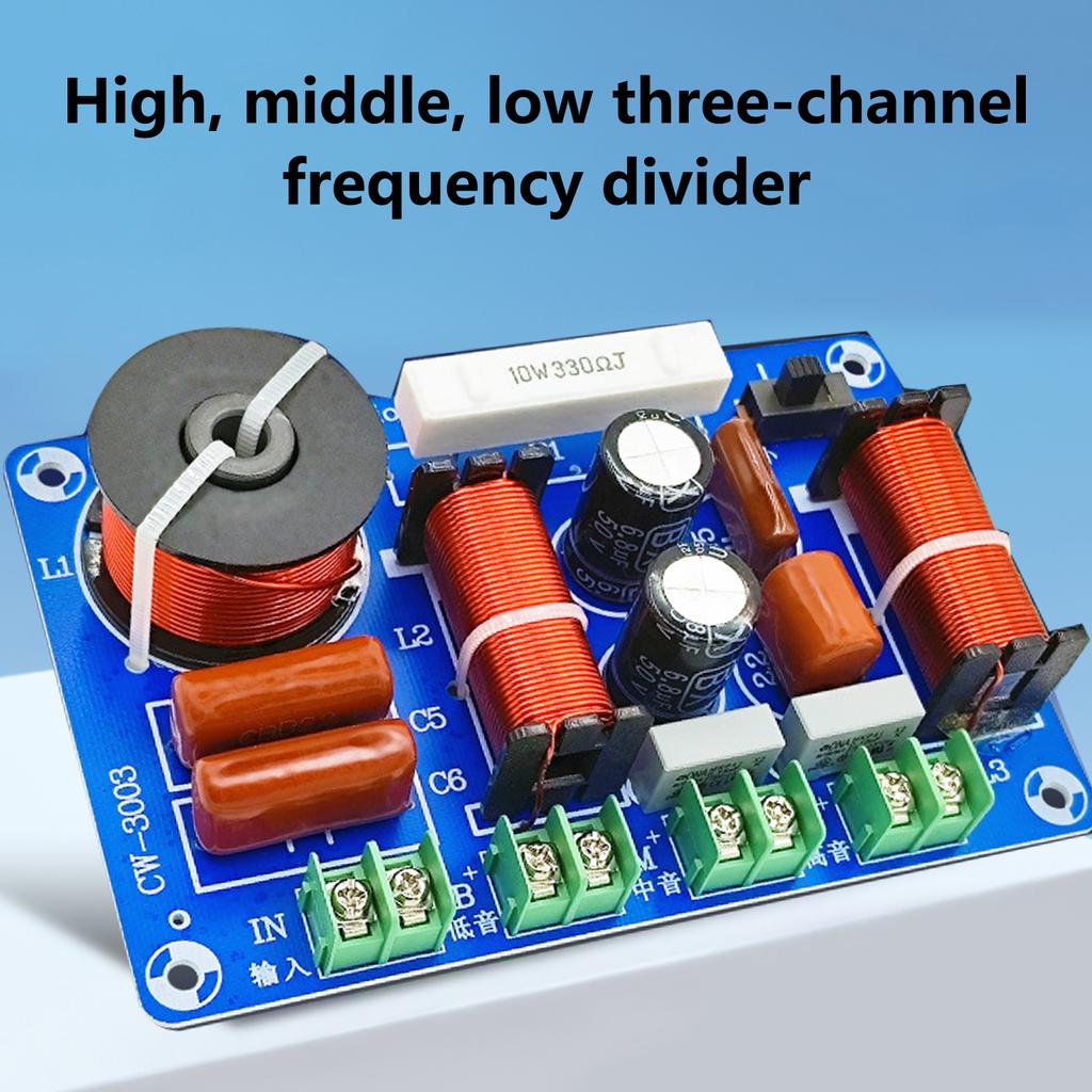 3 Way High Speaker Frequency Divider Sound Splitter Filter Circuit Board for Home Theater DIY Speaker Crossovers