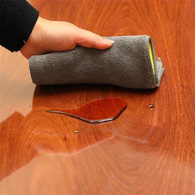 1PC Transparent PVC Round Table Carpet Waterproof Tablecloth Kitchen Pattern Table Cover Glass Soft Cloth Dining Table Mat