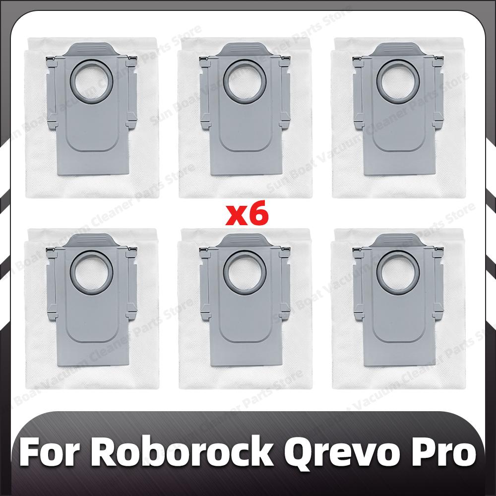 Compatible for Roborock Qrevo Pro Replacement Main Side Brush HEPA Filer Mop Pad Dust Bags Spare Parts Accessories