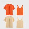 French Elegant Vest 2025 Summer New Women's Fashion Style Simple Bead Decoration Round Neck Vintage Short Sleeve Knitted Tops