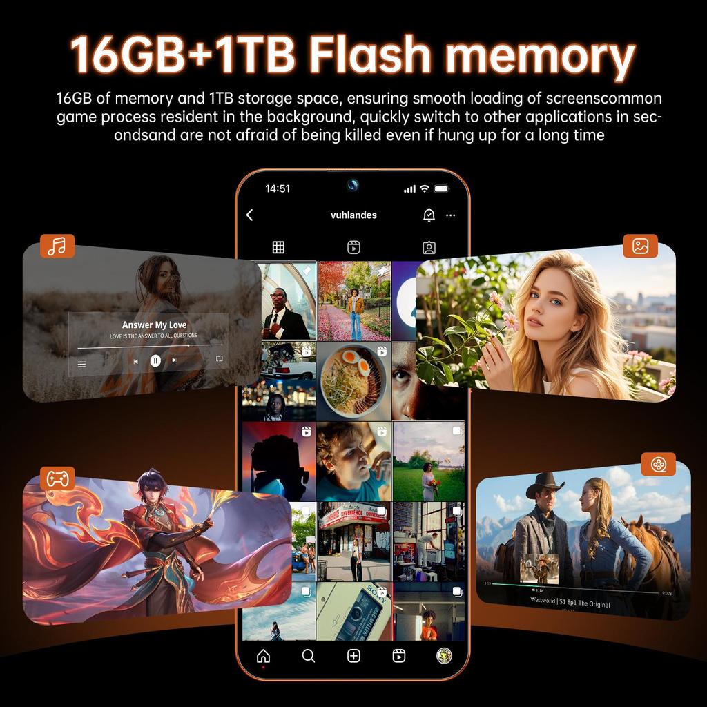 OP15 Mobile Phone: 16GB+1TB, 7.3-Inch Punch-Hole Display, Android, 5G