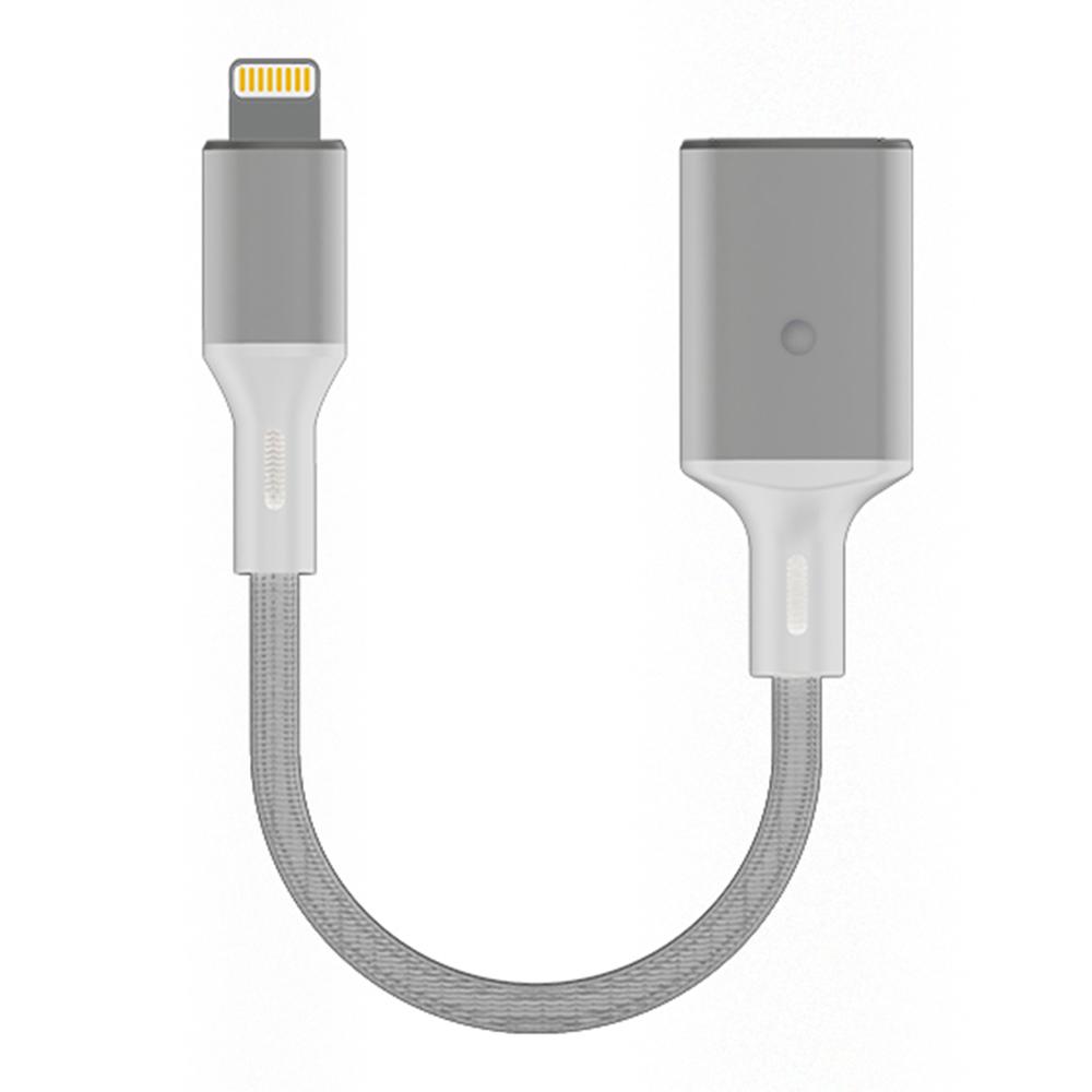 

Адаптер для передачі даних Lightning to OTG для iPhone/iPad з iOS 13 і вище Silver