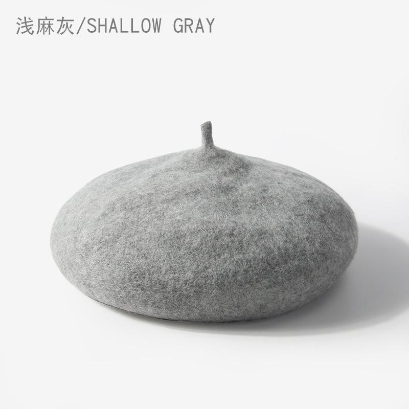 Children's Hat Baby Hat Beret Girls Wool Winter Pumpkin Hat Baby Boy Solid Color Parent-child Hat