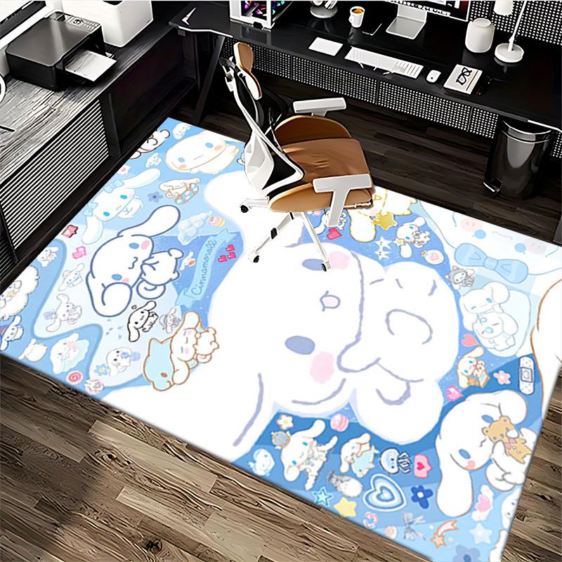 Anime Cartoon Design Cinnamoroll Chair Mat - Non-Slip Carpet for Office, Home Decor, Living Room, Bedroom, Game Room & Dormitory.E039