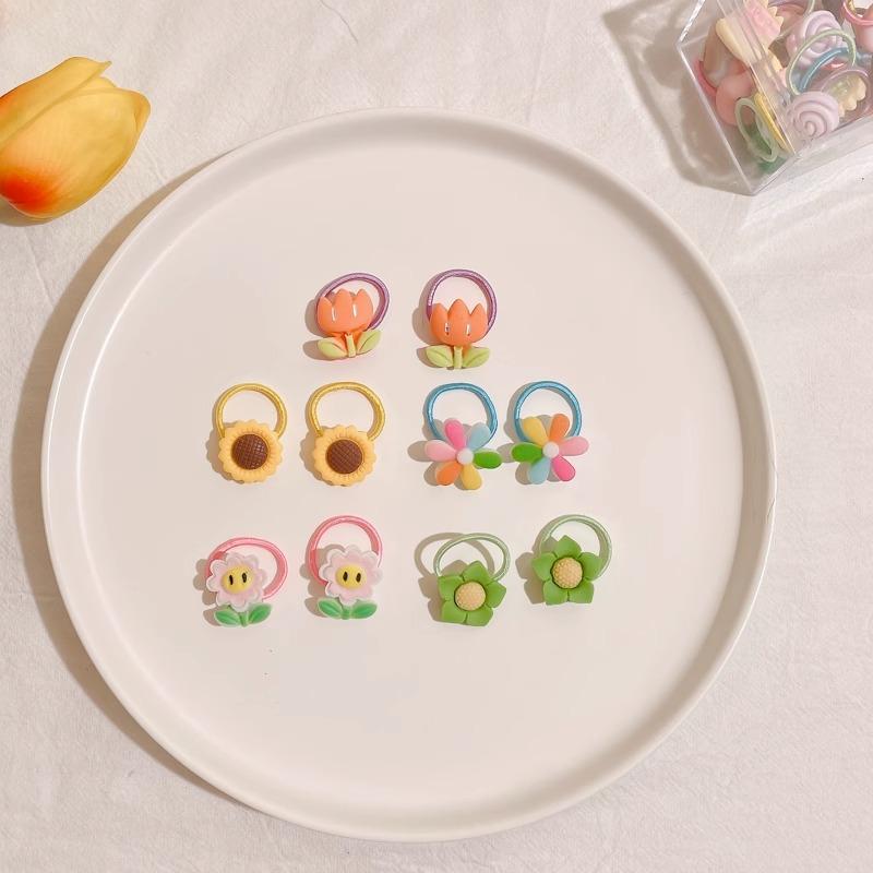 10-30PCS/Set, Cute Cartoon Animals, Hair Bands, Girls, Elastic Rubber Band, Headwear, Hair Accessories