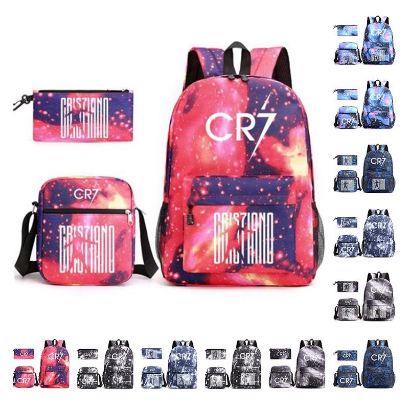Fashionable Cr7c Teenager Backpack Set With Pen Bag Wholesale