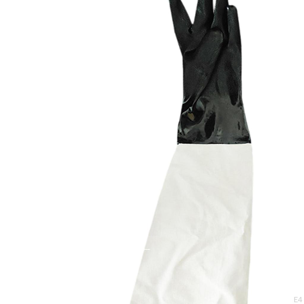60cm Canvas Gummihandschuh für Sandstrahlarbeiten und Chemikalienarbeiten