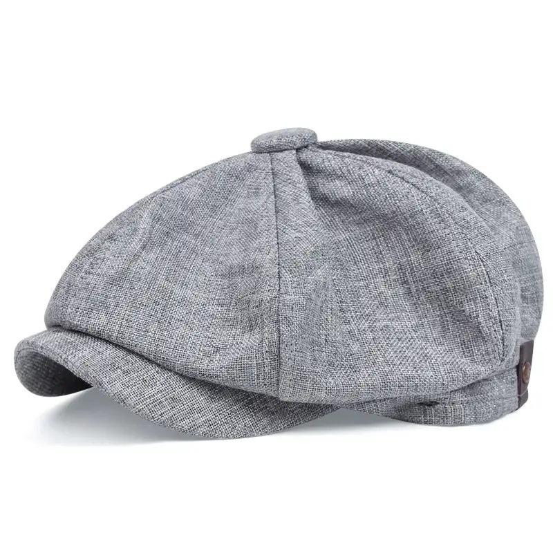 Men Casual Peaky Blinders Hat Spring Autumn Retro Beret Hats Wild Casual Hats Unisex Wild Octagonal Cap Girl Newsboy English Hat