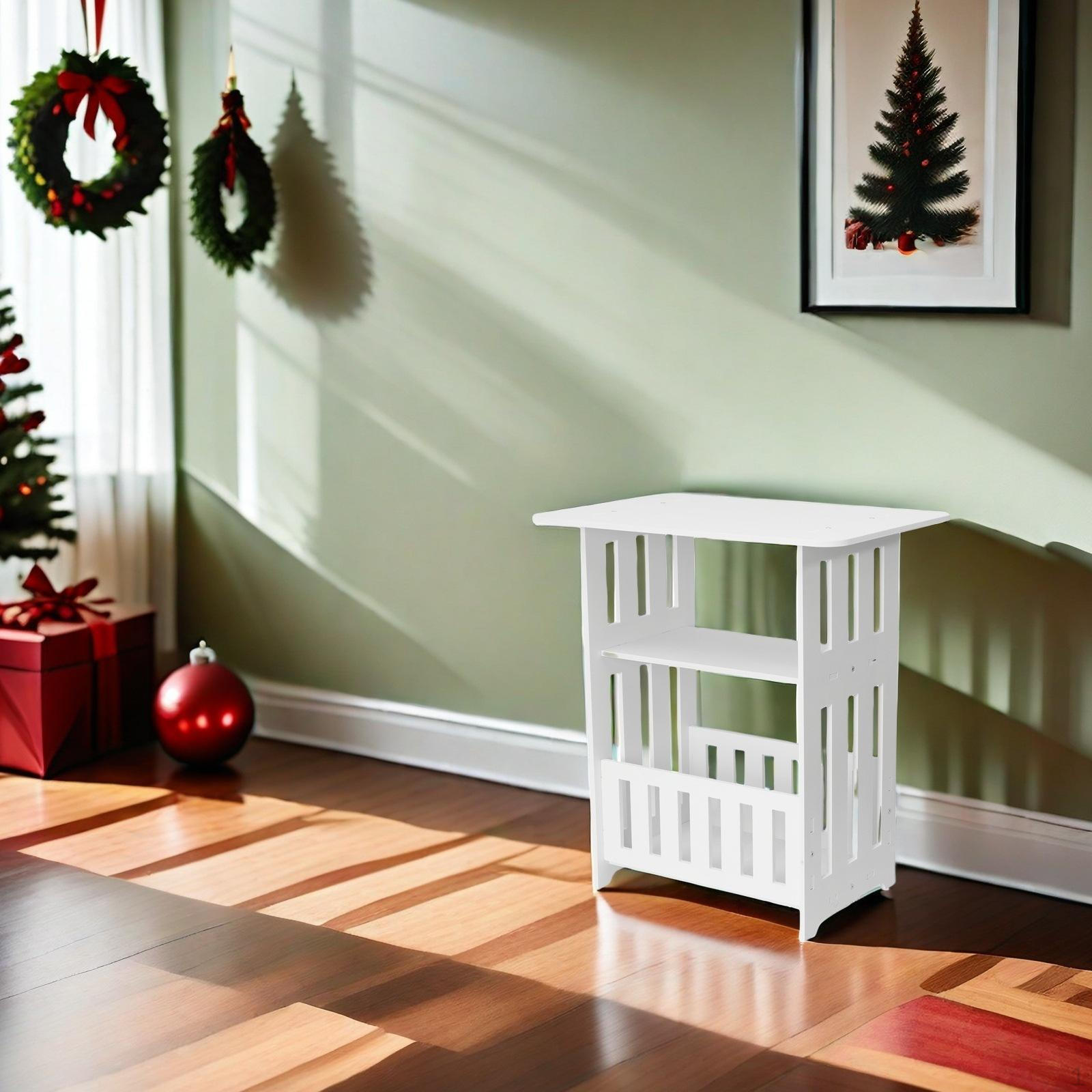 

2-х уровневый столик для хранения вещей прикроватный органайзер для офиса общежития диван кафе height 50cm