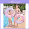 Cute Ins Red Floral Girl Kids Thickened Inflatable Swimming Ring Swim Equipment Armpit Ring