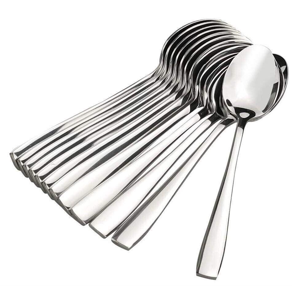 @ Stainless Steel Spoon Silver Color For Dinner Home & Kitchen Set of 12 q298 UKR869_60%OFF