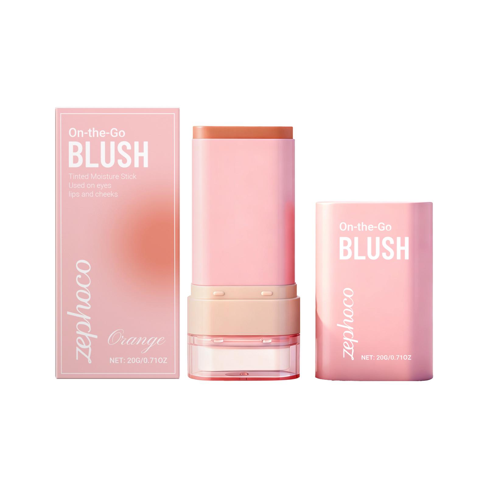 Zephoco Orange Blush Stick: Lightweight Texture, Natural Color, Perfect for Daily Wear