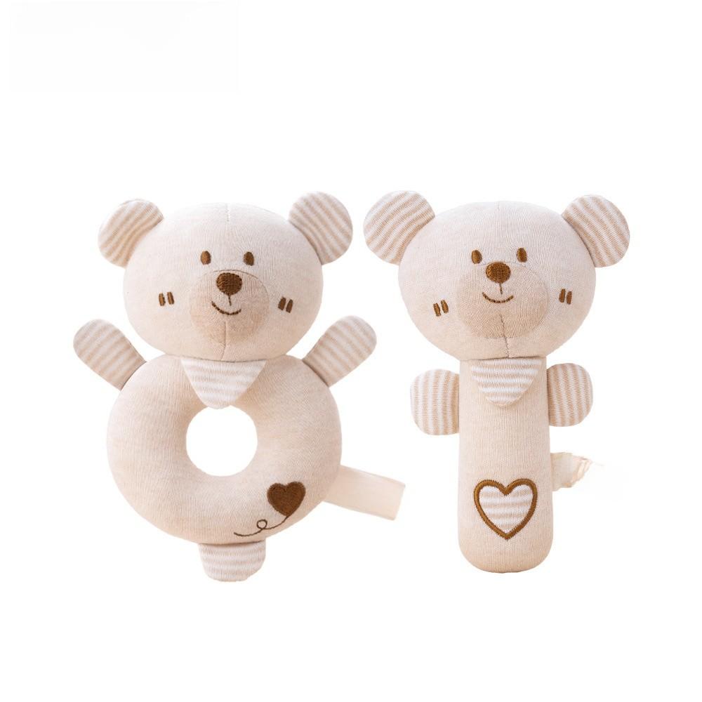 Baby Handheld Rattle Toy Set With Soft Cotton Material For Sensory Development