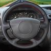 Black Faux Leather Car Steering Wheel Cover for Renault Laguna 2 Vel Satis Espace Trafic 2 2001-2014 Nissan Primastar 2009-2015