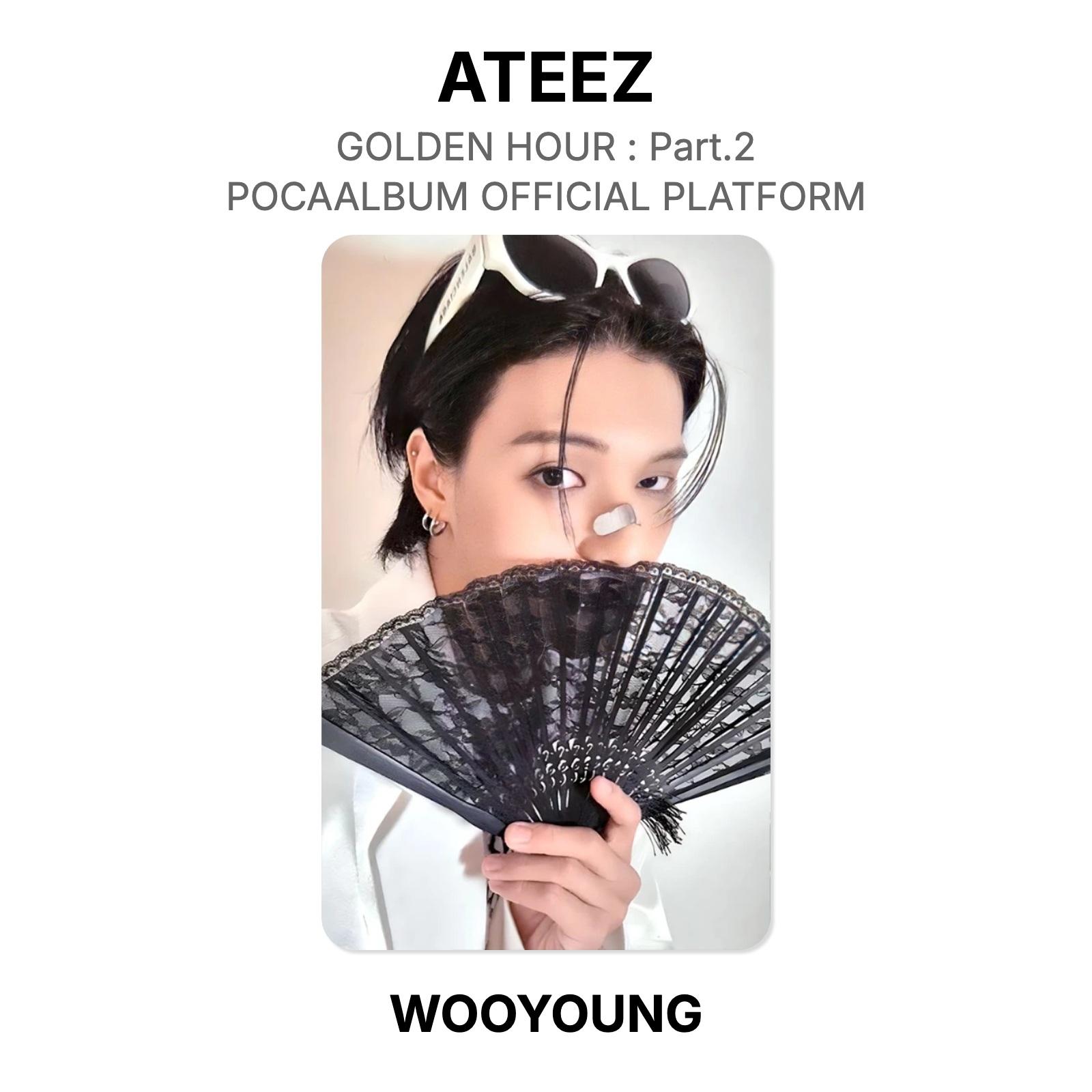 ATEEZ GOLDEN HOUR : Part.2 POCAALBUM OFFICIAL PLATFORM Official Photocard WOOYOUNG