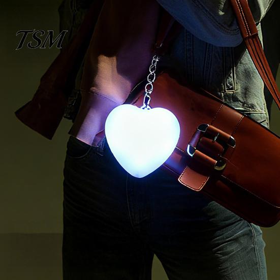 Handbag Light Love Heart Heart-Shaped Purse with Automatic LED Sensor Rechargeable Interior Touch Sensing Wallet Tote Bag for Women Inside Use