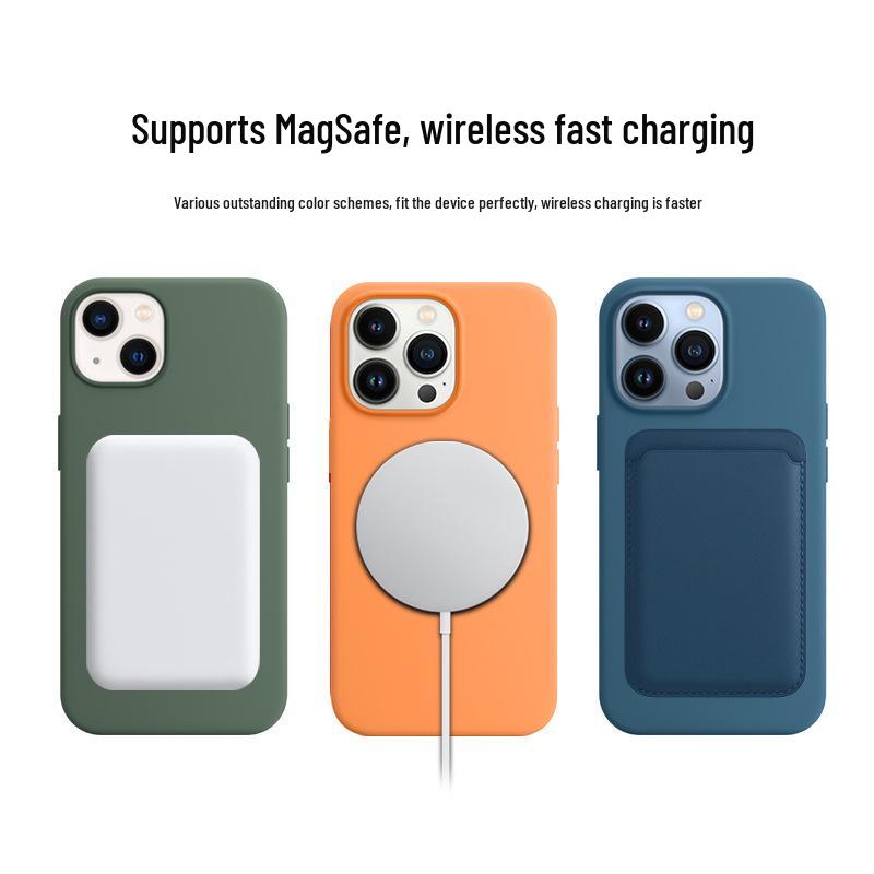 Apple iPhone 15 Pro Max Liquid Silicone Magnetic Case with Pop-up Animation