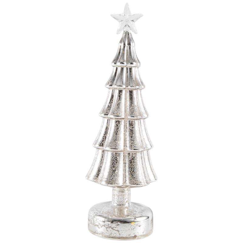 Feb.1Pc Christmas Trees Glass Night Light For Home Xmas Romantic Holiday Atmosphere Ornaments